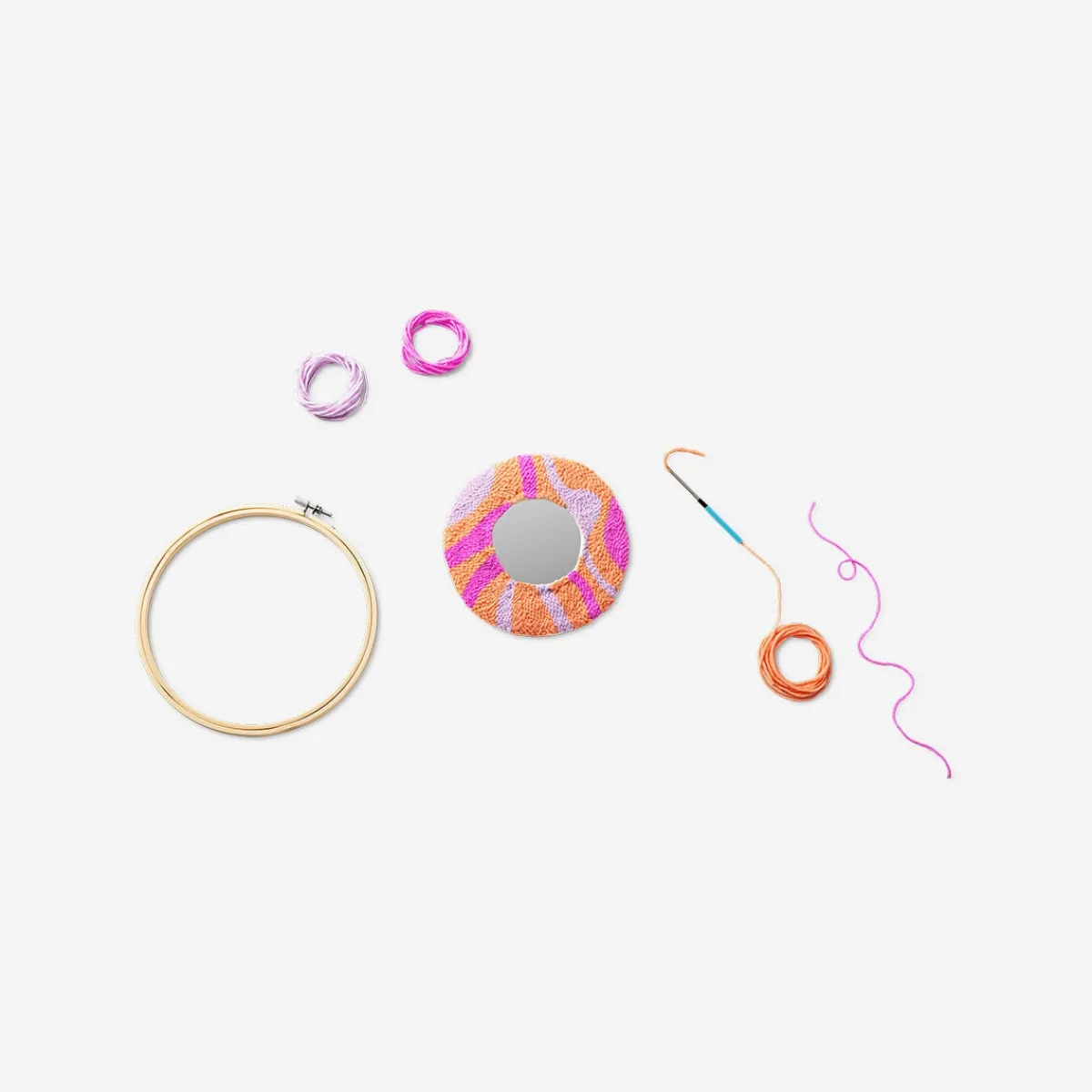 Flying Tiger Broderiset- spegel^ Sticktillbehör|Diy-kits