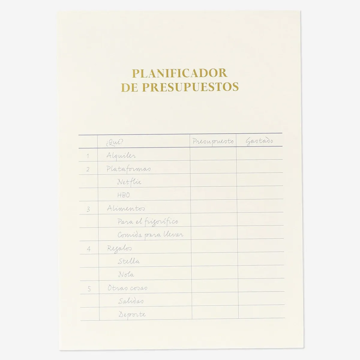 Flying Tiger Budgetplanerare A5 - spanska^ Anteckningsböcker & Bullet Planners