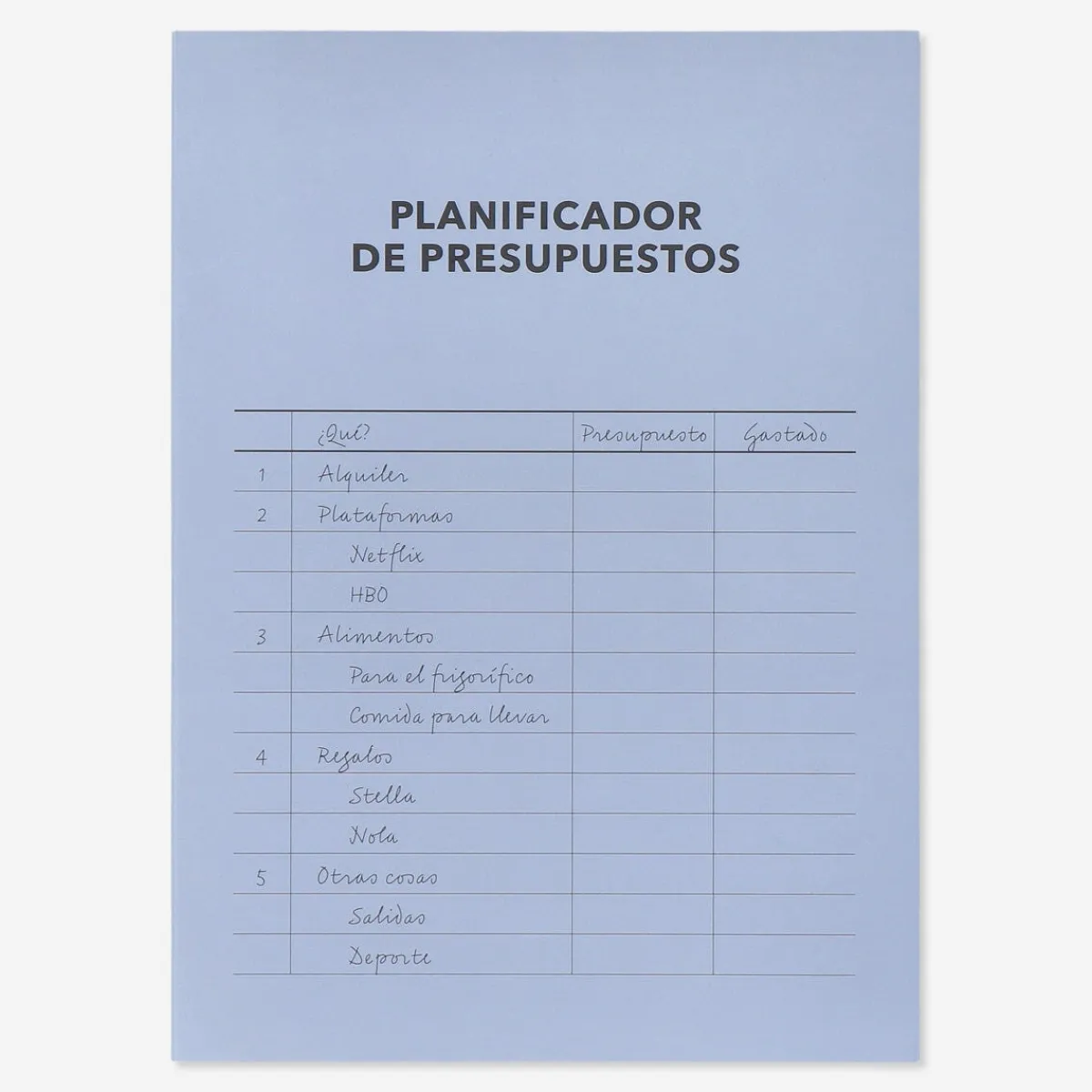 Flying Tiger Budgetplanerare. Spanska^ Anteckningsböcker & Bullet Planners