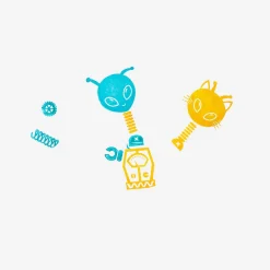 Flying Tiger DIY-stämplar robotar och utomjordingar^ Lim För Hantverk