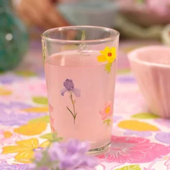 Flying Tiger Dricksglas med blommor - 220 ml^ Midsommar|Bordsserviser
