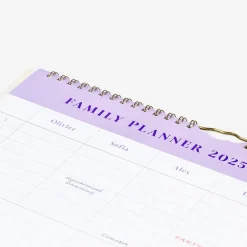 Flying Tiger Familjeplanerare med blommor 2025 - Engelska^ Anteckningsböcker & Bullet Planners|Kalendrar