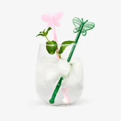 Flying Tiger Fjärilsformade drinkomrörare - 8 st^ Midsommar|Födelsedag