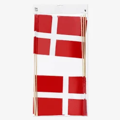 Flying Tiger Flagga. Danmark. 6 st^ Födelsedag|Festdekorationer