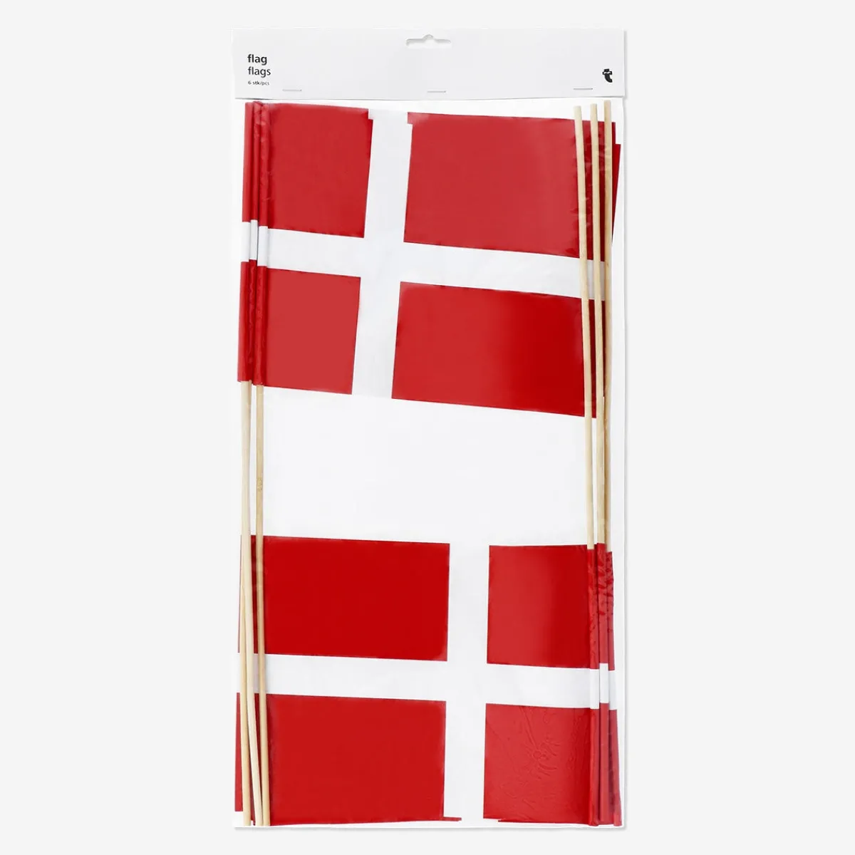 Flying Tiger Flagga. Danmark. 6 st^ Födelsedag|Festdekorationer