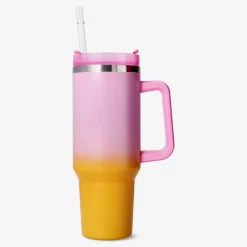 Flying Tiger Flerfärgad tumbler med lock och sugrör^ Matlådor & Dricksflaskor|Julklappar Till Prylälskare