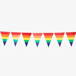 Flying Tiger Färgglad regnbågsvimpelgirlang - 500 cm^ Happy Pride!|Festdekorationer