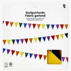 Flying Tiger Girland i tyg. 400 cm^ Happy Pride!|Festdekorationer