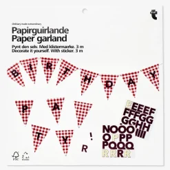 Flying Tiger Girlang i papper. 300 cm^ Festdekorationer