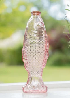 Flying Tiger Glasflaska med rosa fisk - 530 ml^Kvinnor Bordsserviser|Julklappar Du Inte Visste Fanns