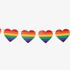 Flying Tiger Hjärtgirlang. 300 cm^ Happy Pride!|Festdekorationer