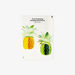Flying Tiger Hängande dekorationer av ananas i bikakestruktur - 2 st^ Festdekorationer|Annan Heminredning