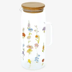 Flying Tiger Kanna med bambulock och blommor - 1,19 l^ Midsommar|Bordsserviser