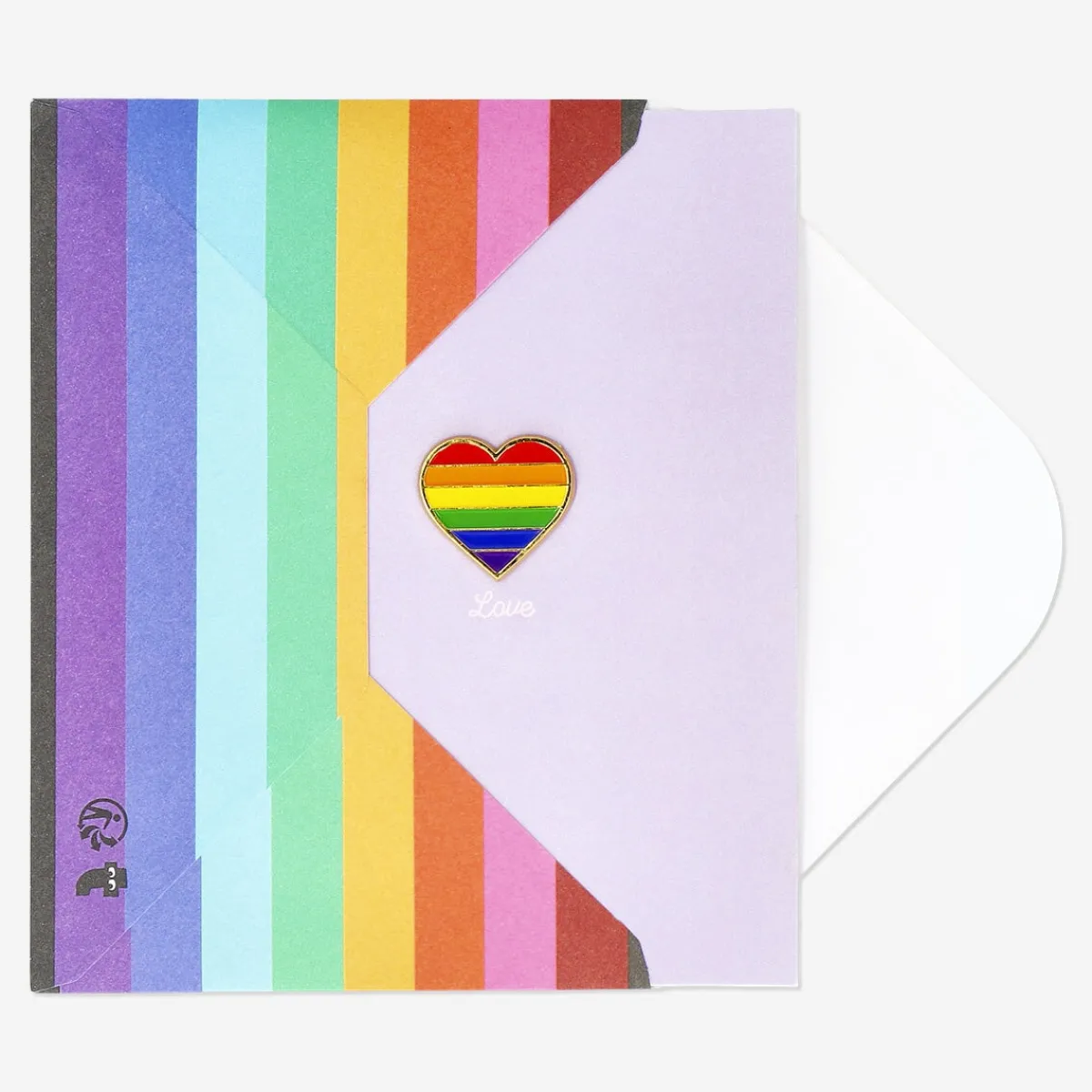 Flying Tiger Kort med kuvert. Pride hjärta^ Förbrukningsmaterial För Presentförpackning