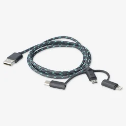 Flying Tiger Laddningskabel. För USB-C, Micro USB och lightning^ Kablar