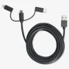 Flying Tiger Laddningskabel. För USB-C, Micro USB och lightning^ Kablar
