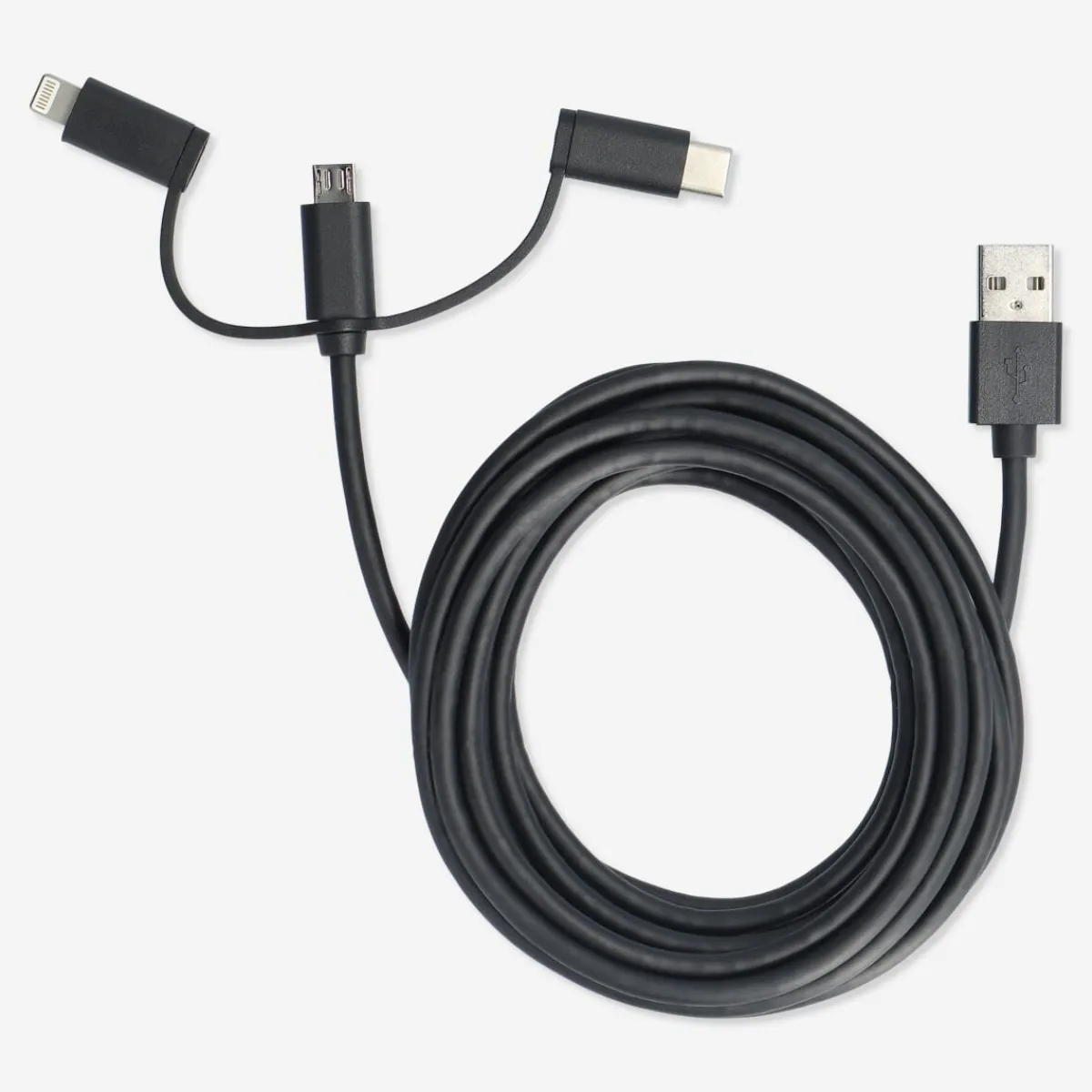 Flying Tiger Laddningskabel. För USB-C, Micro USB och lightning^ Kablar