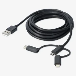 Flying Tiger Laddningskabel. För USB-C, Micro USB och lightning^ Kablar