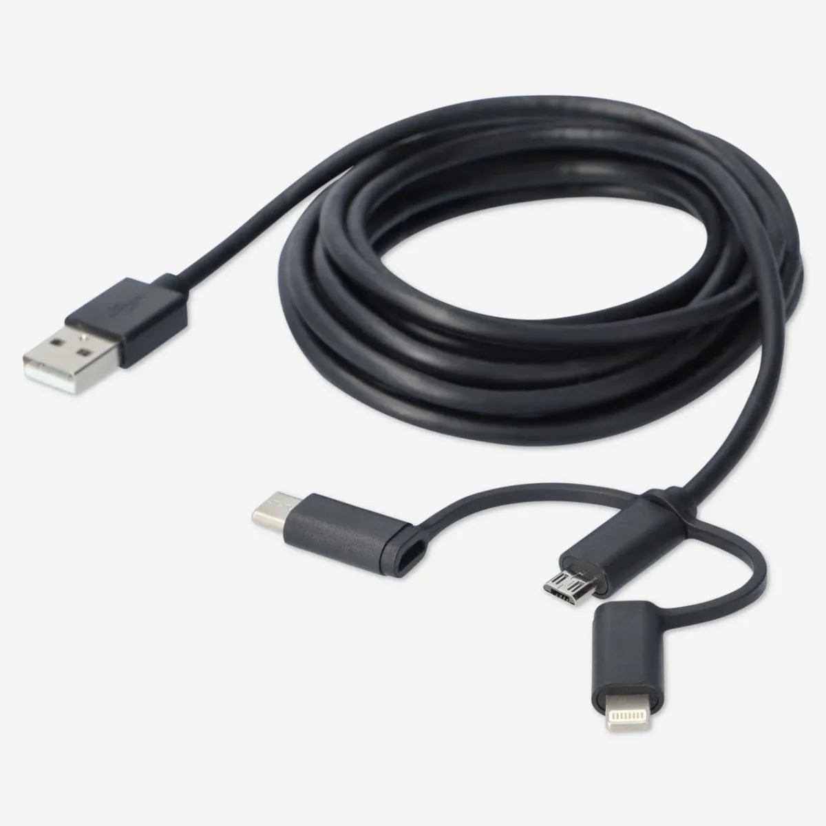 Flying Tiger Laddningskabel. För USB-C, Micro USB och lightning^ Kablar
