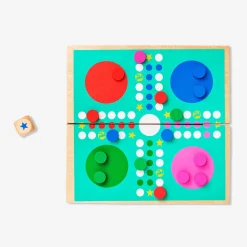 Flying Tiger Ludo-spel i trä^Barn Familjespel|Traditionella Brädspel