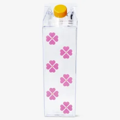 Flying Tiger Mjölkpaketformad rosa dricksflaska - 500 ml^ Bordsserviser|Matlådor & Dricksflaskor