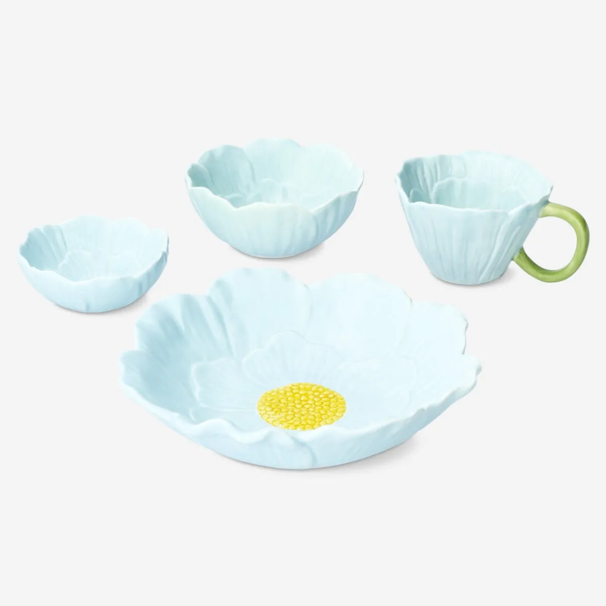 Flying Tiger Mugg med blå blommor - 140 ml^Kvinnor Midsommar|Bordsserviser