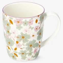 Flying Tiger Mugg med blommor - 330 ml^ Bordsserviser|Muggar & Keramik