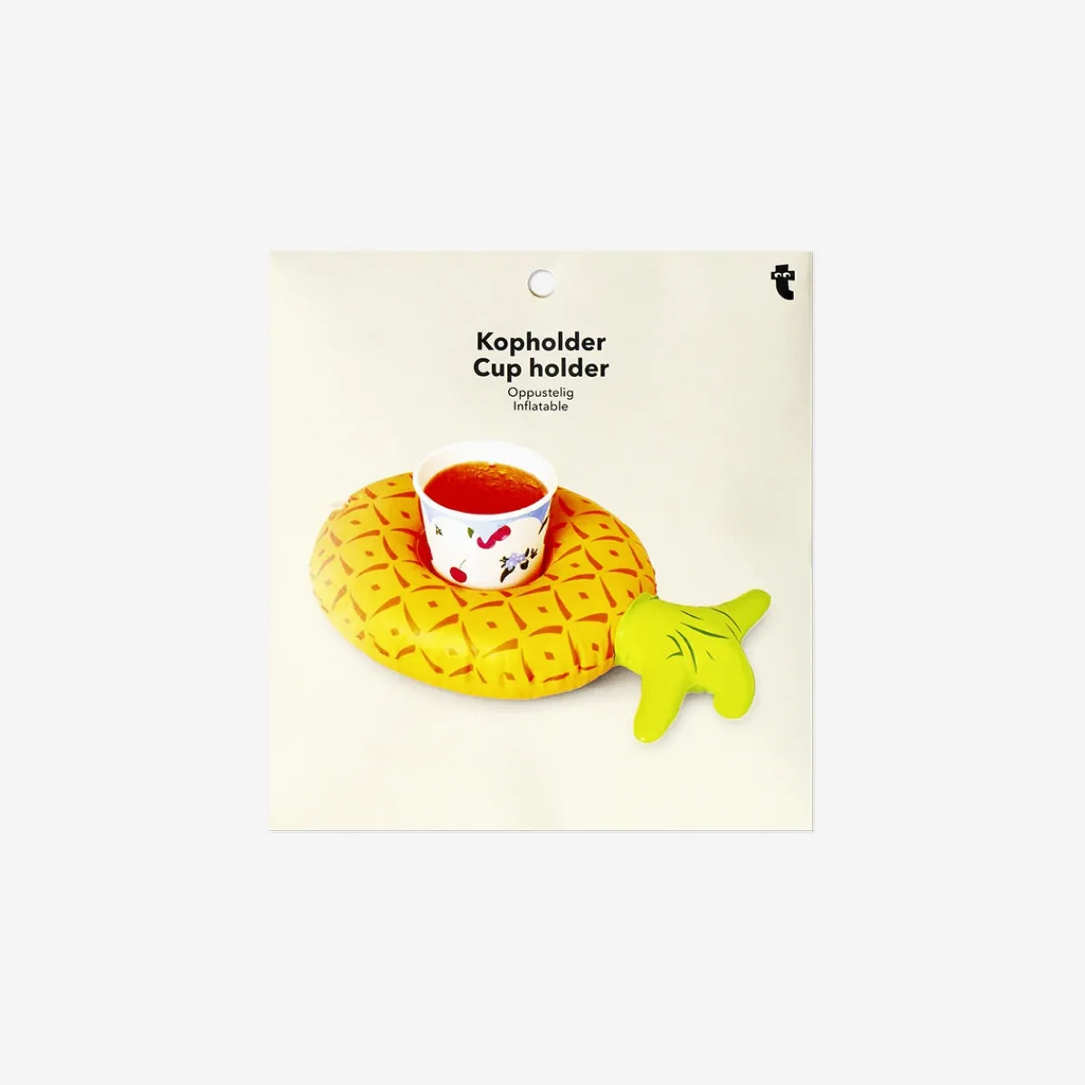 Flying Tiger Mugghållare med uppblåsbar ananas^ Baraccessoarer|Festdekorationer