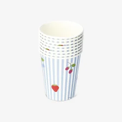 Flying Tiger Pappersmuggar med bärtryck - 8 st^ Midsommar|Baraccessoarer