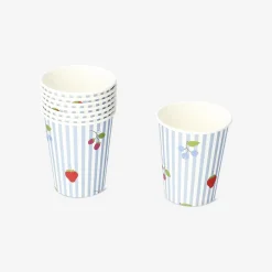 Flying Tiger Pappersmuggar med bärtryck - 8 st^ Midsommar|Baraccessoarer