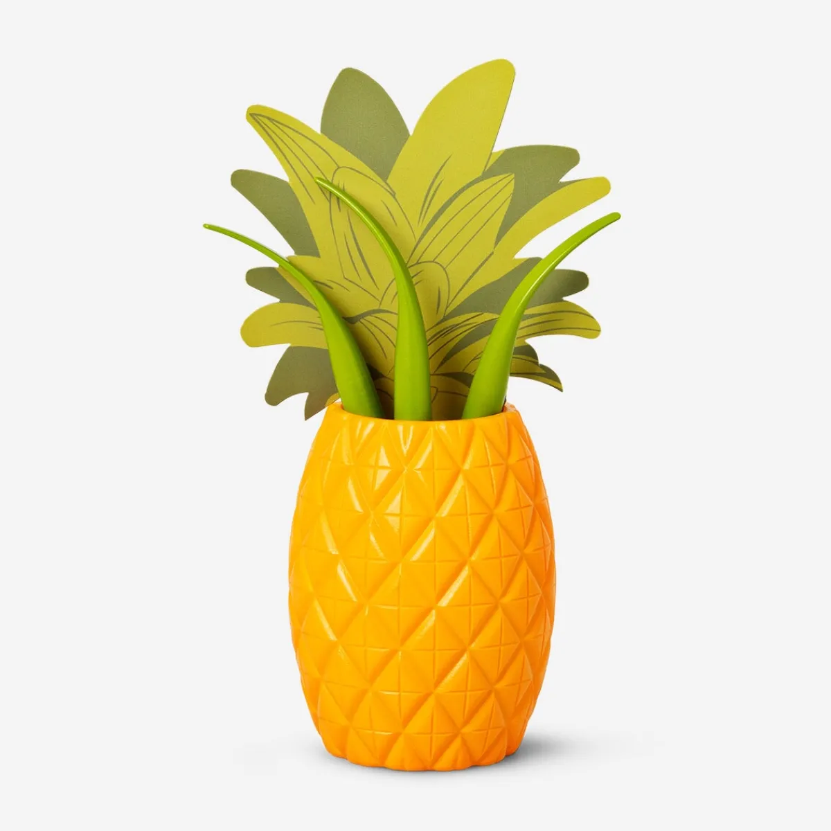 Flying Tiger Pennset med ananas - svart bläck^ Blyertspennor & Kulspetspennor