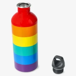 Flying Tiger Regnbågsfärgad dricksflaska. 600 ml^ Happy Pride!|Matlådor & Dricksflaskor