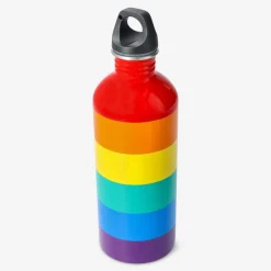 Flying Tiger Regnbågsfärgad dricksflaska. 600 ml^ Happy Pride!|Matlådor & Dricksflaskor