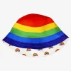 Flying Tiger Regnbågsfärgad hinkhatt. För vuxna^ Andra Modetillbehör|Happy Pride!