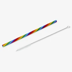 Flying Tiger Regnbågssugrör med rengöringsborste - 8 st^ Midsommar|Happy Pride!