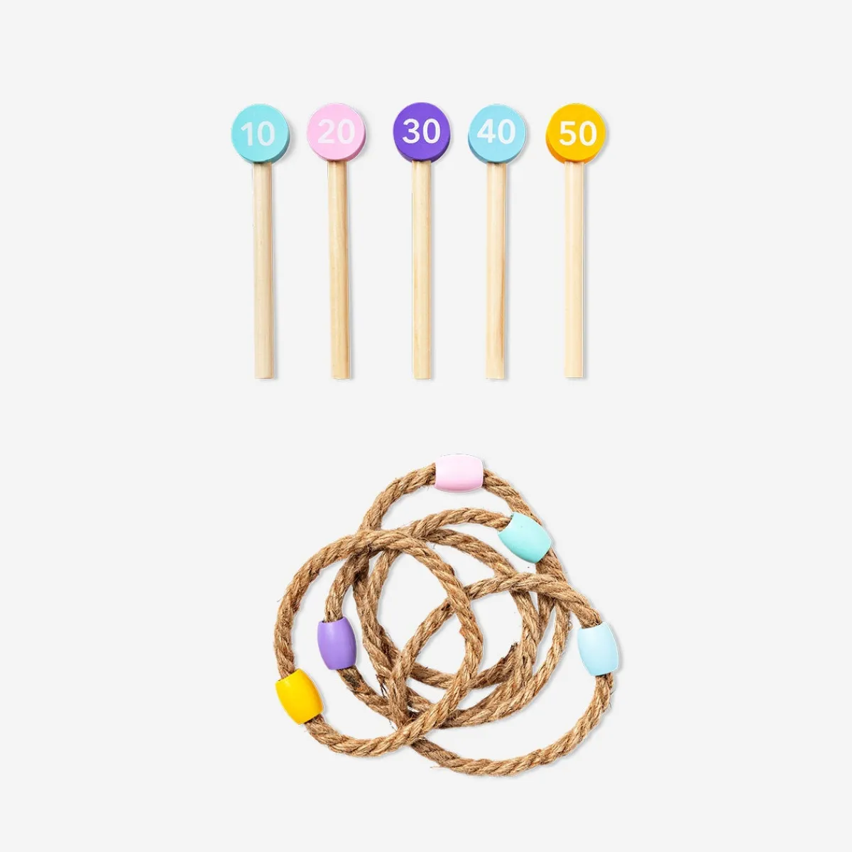 Flying Tiger Ringkastningsspel med fruktdesign - 15 st^Barn Familjespel|Utomhusleksaker