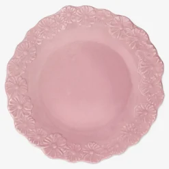 Flying Tiger Rosa tallrik med präglade blommor^ Midsommar|Bordsserviser