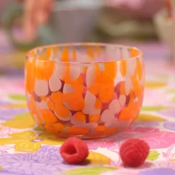Flying Tiger Skål med orange prickar^ Midsommar|Bordsserviser