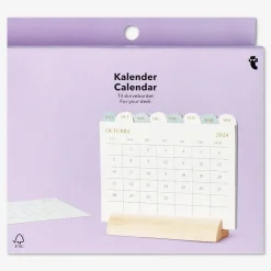 Flying Tiger Skrivbordskalender med trähållare - spanska^ Kalendrar