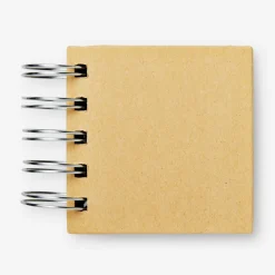 Flying Tiger Sticky Memos Set med beige spiralbindning^ Markeringspennor & Klisterlappar
