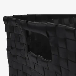 Flying Tiger Svart förvaringskorg i flätad plast^ Hemorganisering
