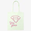 Flying Tiger Tote Bag med diamant^ Tygpåsar