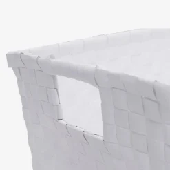 Flying Tiger Vit förvaringskorg i flätad plast^ Hemorganisering